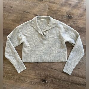 Reformation Cashmere Gray Sweater Sz XS